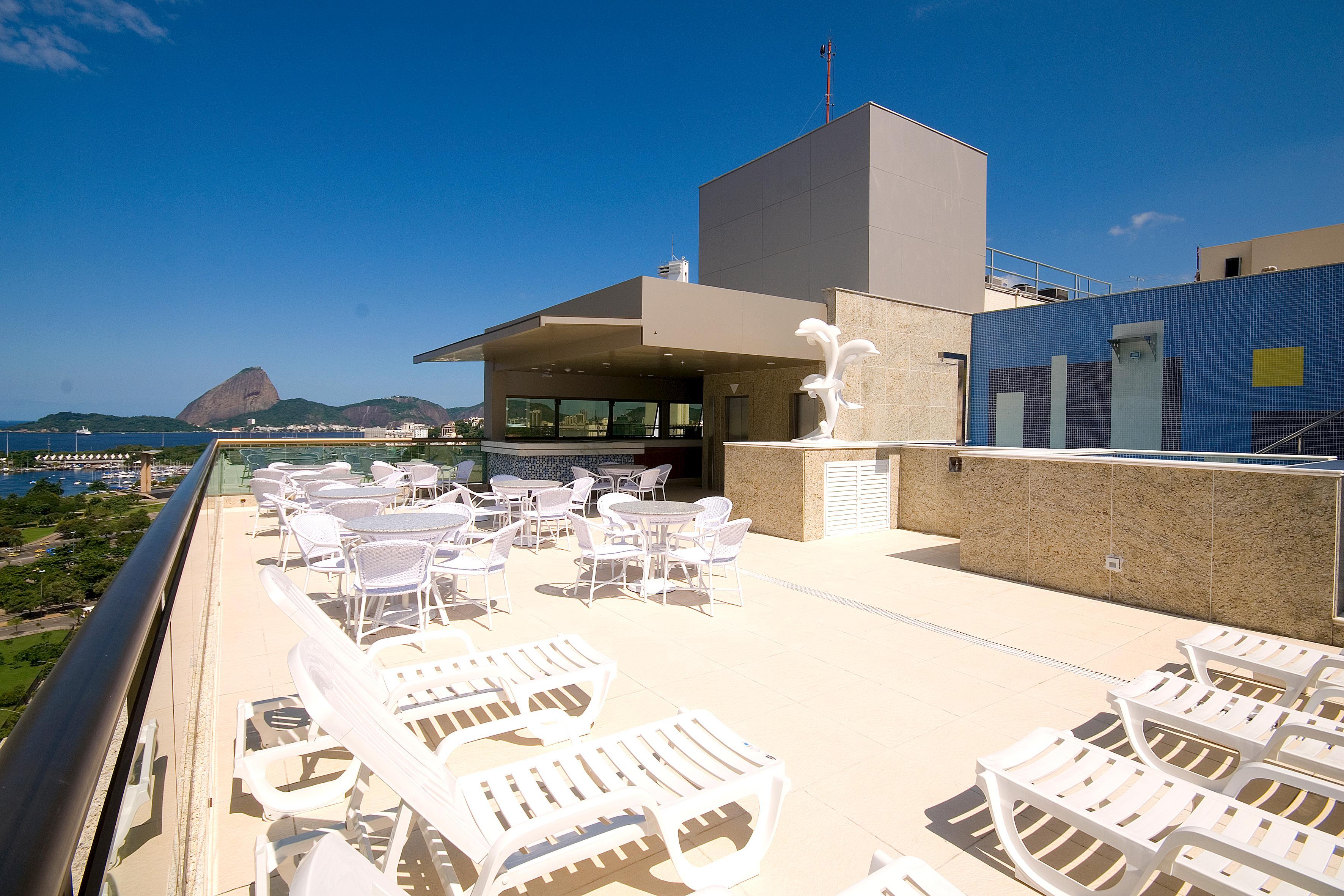 Hotel Atlantico Business Centro ริโอเดจาเนโร ภายนอก รูปภาพ Rooftop of the hotel